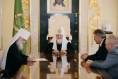 Святейший Патриарх Кирилл встретился с губернатором Ярославской области С.Н. Ястребовым