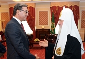 Святейший Патриарх Кирилл встретился с председателем Парламента Республики Молдова Игорем Корманом