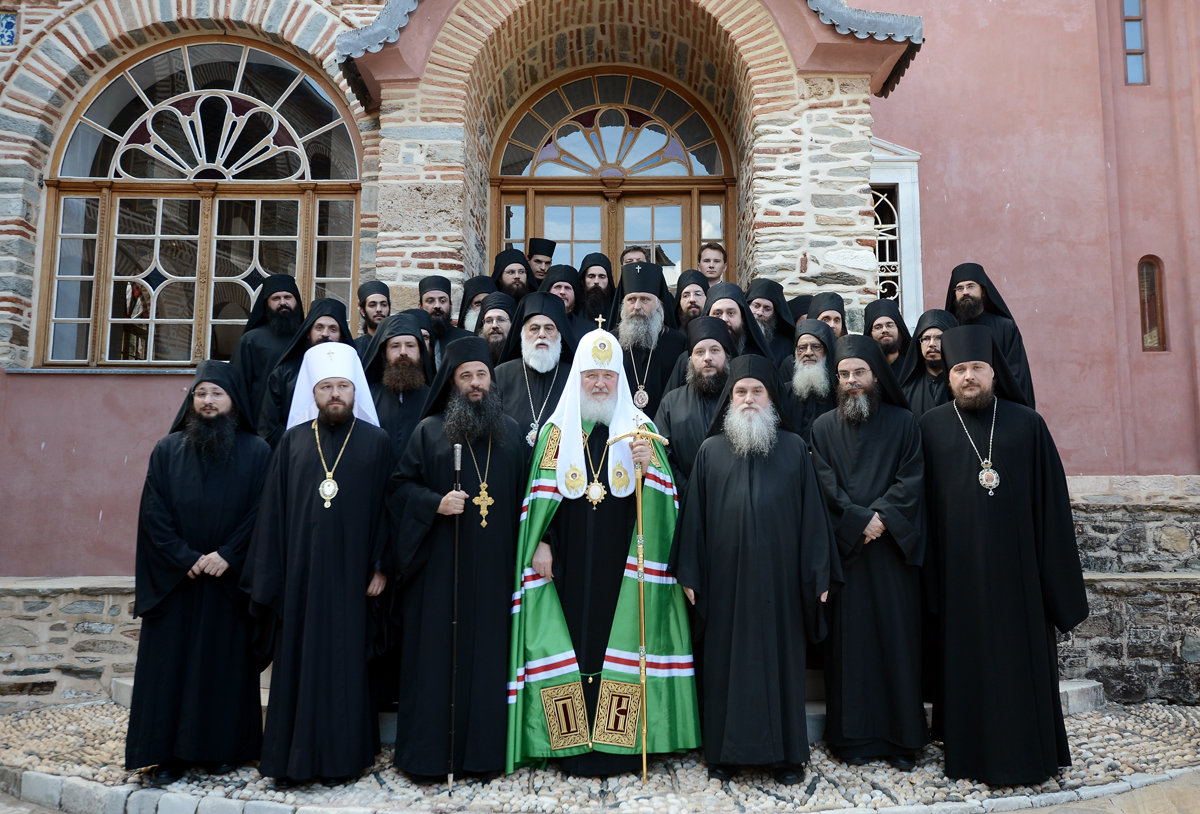 Визит Святейшего Патриарха Кирилла в Грецию. Посещение монастыря Пантократор на Афоне