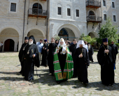 Визит Святейшего Патриарха Кирилла в Грецию. Посещение монастыря Зограф