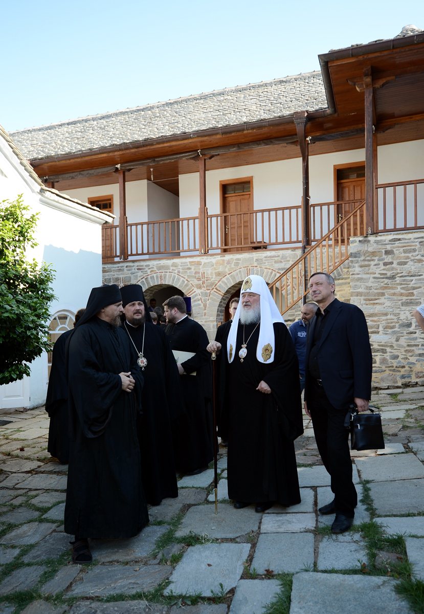 Визит Святейшего Патриарха Кирилла в Грецию. Посещение скита Ксилургу