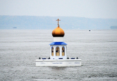 Vizita Patriarhului la Eparhia de Hanty-Mansiisk. Sfinţirea capelei-far pe apă, stabilită pe locul unirii râurilor Irtyş şi Obi