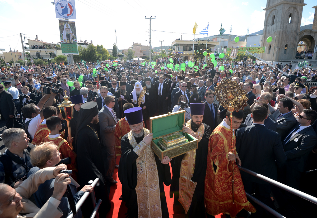 Визит Святейшего Патриарха Кирилла в Грецию. Посещение храма Панагия Сумела