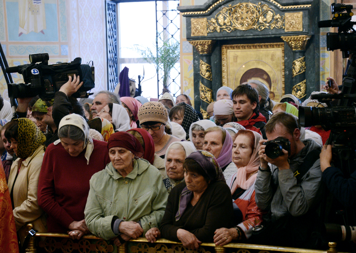 Патриарший визит в Екатеринбургскую митрополию. Всенощное бдение в Свято-Троицком соборе Екатеринбурга
