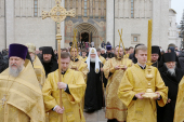 Sluirea Patriarhului la aniversarea a 400 de ani de la alegerea pentru domnie a lui Mihail Fiodorovici Romanov