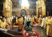 Preafericitul Patriarh Chiril a oficiat Liturghia la mănăstirea Novospasski și a condus hirotonia arhimandritului Roman (Kornev) în treapta de episcop de Rubtsovsk
