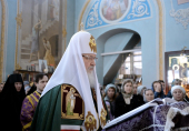 Утреня Великого четверга в Заиконоспасском монастыре г. Москвы