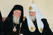 Mesajul de felicitare al Sanctității Sale Patriarhul Chiril, adresat Patriarhului Constantinopolului Bartolomeu cu ocazia aniversării a 22 de ani de la alegerea în tronul de Patriarh