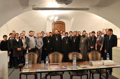Декан Свято-Владимирской семинарии выступил с лекцией в Общецерковной аспирантуре