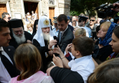 Sanctitatea Sa Patriarhul Chiril a vizitat biserica rusă „Sfânta Treime” din Atena