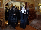 Посещение Святейшим Патриархом Кириллом Иоанно-Предтеченского скита Оптиной пустыни