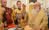 В день 48-летия архиерейской хиротонии Патриарший экзарх всея Беларуси совершил Литургию в храме в честь Собора Белорусских святых г. Минска