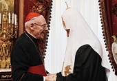 Встреча Святейшего Патриарха Кирилла с почетным председателем Папского совета по культуре кардиналом Полем Пупаром