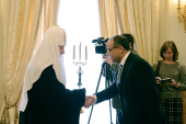 Встреча Святейшего Патриарха Кирилла с послом Арабской Республики Египет в Российской Федерации М. Эльдибом