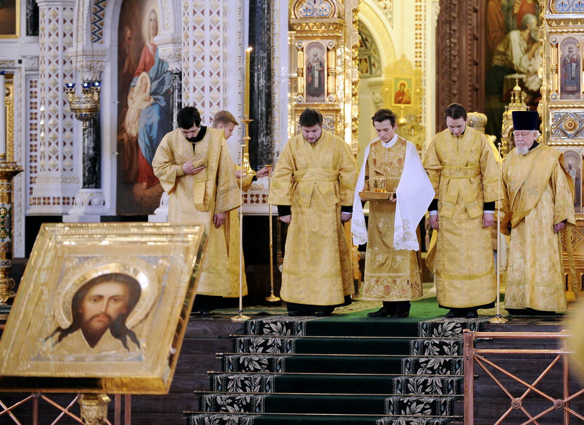 Патриаршее служение в Храме Христа Спасителя в праздник Торжества Православия