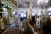 Slujirea Patriarhului în duminica a doua din Postul cel Mare în biserica „Schimbarea la Față a Domnului” din Bogorodskoie