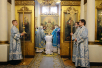 Slujirea Patriarhului la biserica în cinstea icoanei Maicii Domnului „Bucuria tuturor celor scârbiţi” pe Bolşaia Ordynka. Hirotonia arhimandritului Ioan (Kovalenko) în treapta de episcop de Kalacev şi Pallasovka