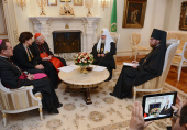 Святейший Патриарх Кирилл встретился с архиепископом Миланским кардиналом Анджело Сколой