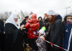 Vizita Patriarhului la Eparhia de Kaliningrad. Sfinţirea pietrei de temelie de la fundamentul bisericii în cinstea sfintei muceniţe Lidia în Kaliningrad