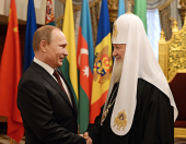 Президент Росії В.В. Путін привітав Святішого Патріарха Кирила з днем ​​народження