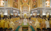 Божественная литургия в Храме Христа Спасителя в день рождения Предстоятеля Русской Церкви