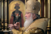 Slujirea Patriarhului în duminica vameşului şi a fariseului în biserica „Înălţarea Crucii Domnului” în Altufievo