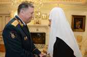 Întâlnirea Preafericitului Patriarh Chiril cu comandantul-şef al Forţelor armate terestre ale Rusiei general-colonelul V.V. Cirkin