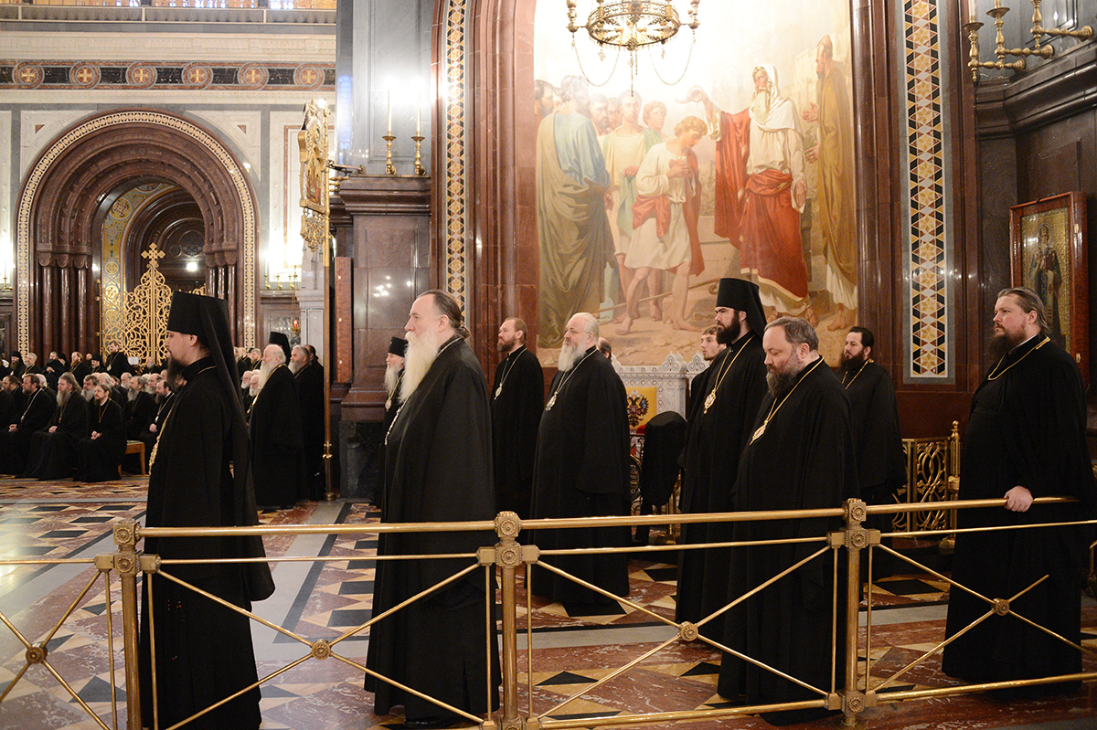Архиерейский Собор Русской Православной Церкви. Божественная литургия в заключительный день работы