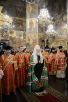 Slujirea Patriarhului de ziua Soborului noilor mucenici și mărturisitori ai Rusiei în catedrala „Adormirea Maicii Domnului” în Kremlin, or. Moscova