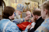Slujirea Patriarhului de sărbătoarea Intrarea în biserică a Preasfintei Născătoare de Dumnezeu în catedrala „Adormirea Maicii Domnului” din Kremlin (or. Moscova)