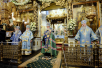 Te Deum-ul la racla cu moaştele sfântului ierarh Tihon, Patriarhul întregii Rusii, la mănăstirea „Donskoi”