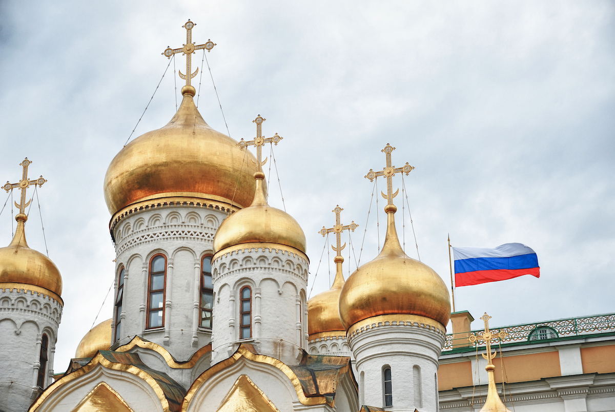 Купола Благовещенского собора в день инаугурации Президента Российской Федерации В.В. Путина