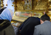 Te Deum-ul la racla cu moaștele sfântului ierarh Tihon, Patriarhul întregii Rusii, la mănăstirea Donskoi