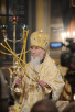 Vizita Preafericitului Patriarh Chiril la Patriarhia Ierusalimului. Slujba privegherii la catedrala „Sfânta Treime” a Misiunii duhovniceşti ruse din Ierusalim
