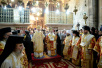 Vizita Preafericituli Patriarh Chiril la Patriarhia Ierusalimului. Dumnezeiasca liturghie în Biserica „Învierea Domnului” din Ierusalim