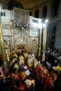 Vizita Preafericituli Patriarh Chiril la Patriarhia Ierusalimului. Dumnezeiasca liturghie în Biserica „Învierea Domnului” din Ierusalim