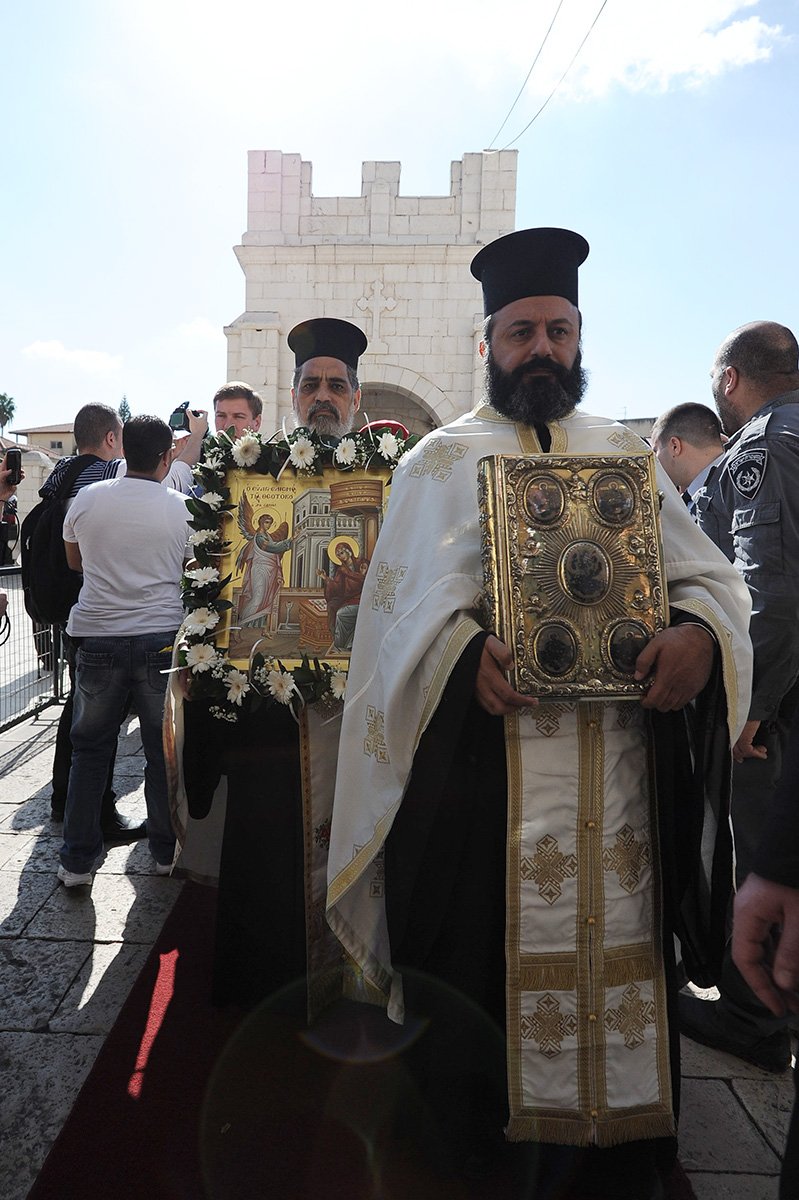 Визит Святейшего Патриарха Кирилла в Иерусалимский Патриархат. Посещение храма Благовещения в Назарете