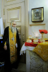 Dumnezeiasca liturghie în biserica Tuturor sfinţilor care în pământul Rusiei au strălucit, la reşedinţa Patriarhală de la mănăstirea „Sfântul Daniil”, de ziua nașterii Întâistătătorului Bisericii Ruse