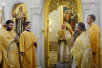Dumnezeiasca liturghie în biserica Tuturor sfinţilor care în pământul Rusiei au strălucit, la reşedinţa Patriarhală de la mănăstirea „Sfântul Daniil”, de ziua nașterii Întâistătătorului Bisericii Ruse