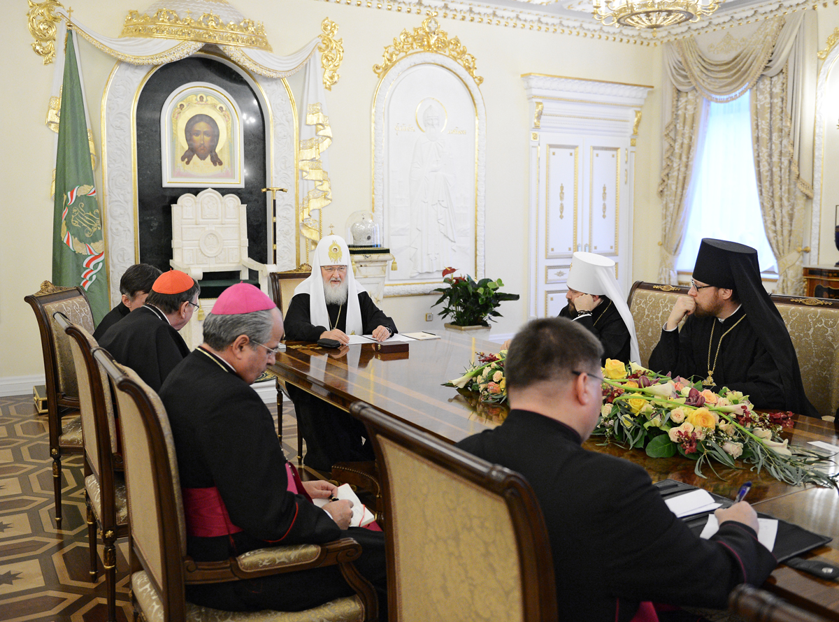 Встреча Святейшего Патриарха Кирилла с председателем Папского совета по содействию христианскому единству кардиналом Куртом Кохом
