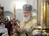 Slujirea Patriarhului la mănăstirea „A Zămislirii” de ziua sărbătorii hramului așezământului monahal