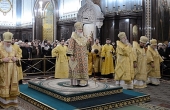 Святіший Патріарх Кирил звершив у Храмі Христа Спасителя молебень на новоліття