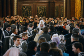Preafericitul Patriarh Chiril a oficiat vecernia cu cinul iertării la catedrala „Hristos Mântuitorul”