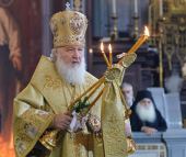 De sărbătoarea Nașterea Domnului Întâistătătorul Bisericii Ruse a oficiat vecernia mare la catedrala „Hristos Mântuitorul”