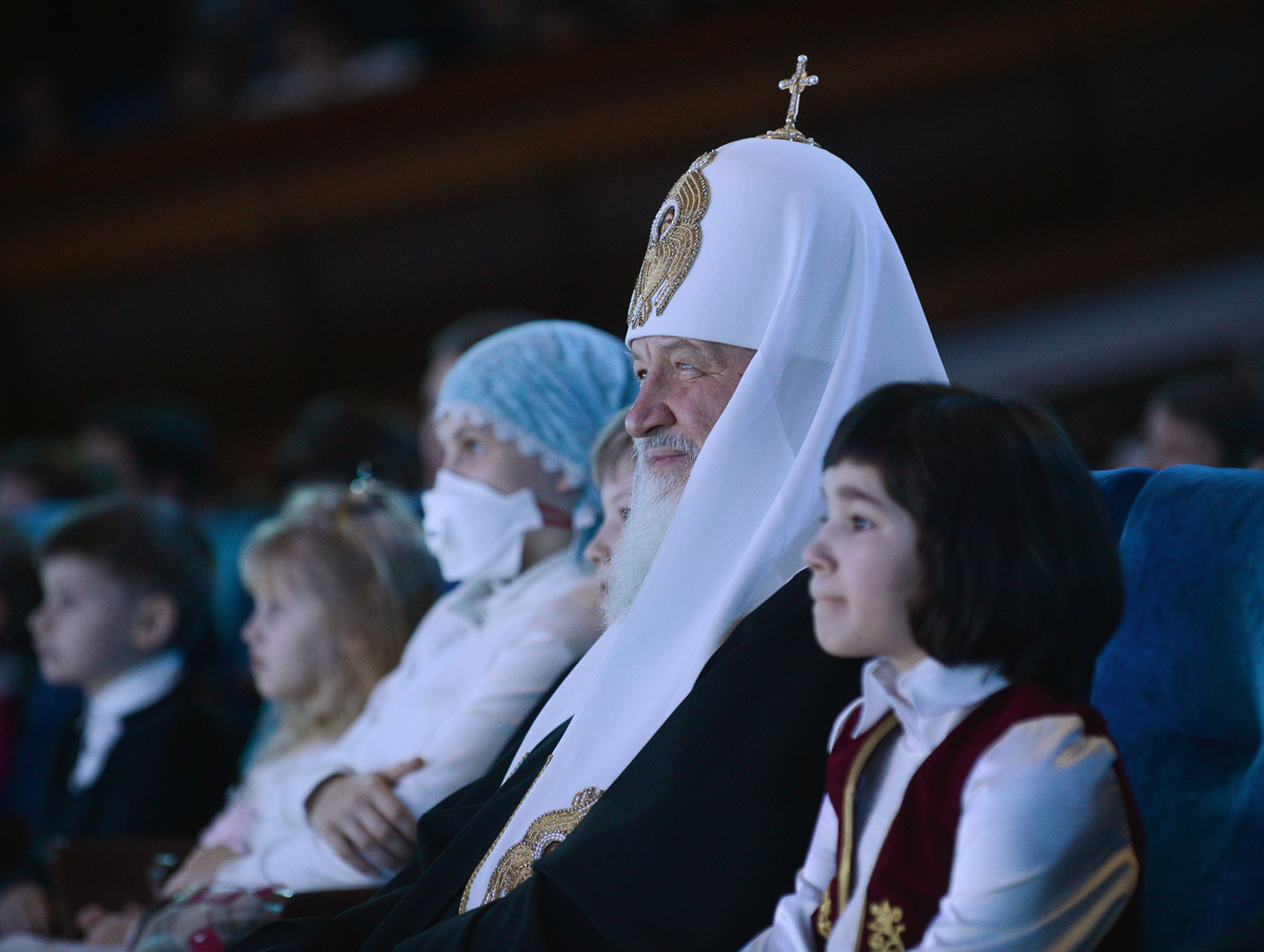 Vizitarea de către Preafericitul Patriarh Chiril a sărbătorii de Crăciun organizată în Kremlin