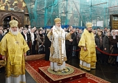 В праздник Собора Пресвятой Богородицы Предстоятель Русской Церкви совершил Литургию в Успенском соборе Московского Кремля