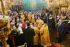 Патріарше служіння у свято Собору Пресвятої Богородиці в Успенському соборі Московського Кремля