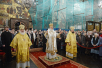 Slujirea Patriarhului de sărbătoarea Soborul Preasfintei Născătoare de Dumnezeu la catedrala „Adormirea Maicii Domnului” din Kremlin, or. Moscova