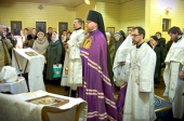 Епископ Подольский Тихон совершил малое освящение храма в Отрадном, строящегося на северо-востоке столицы в рамках «Программы-200»