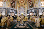 В праздник Торжества Православия Предстоятель Русской Церкви совершил Божественную литургию в Храме Христа Спасителя